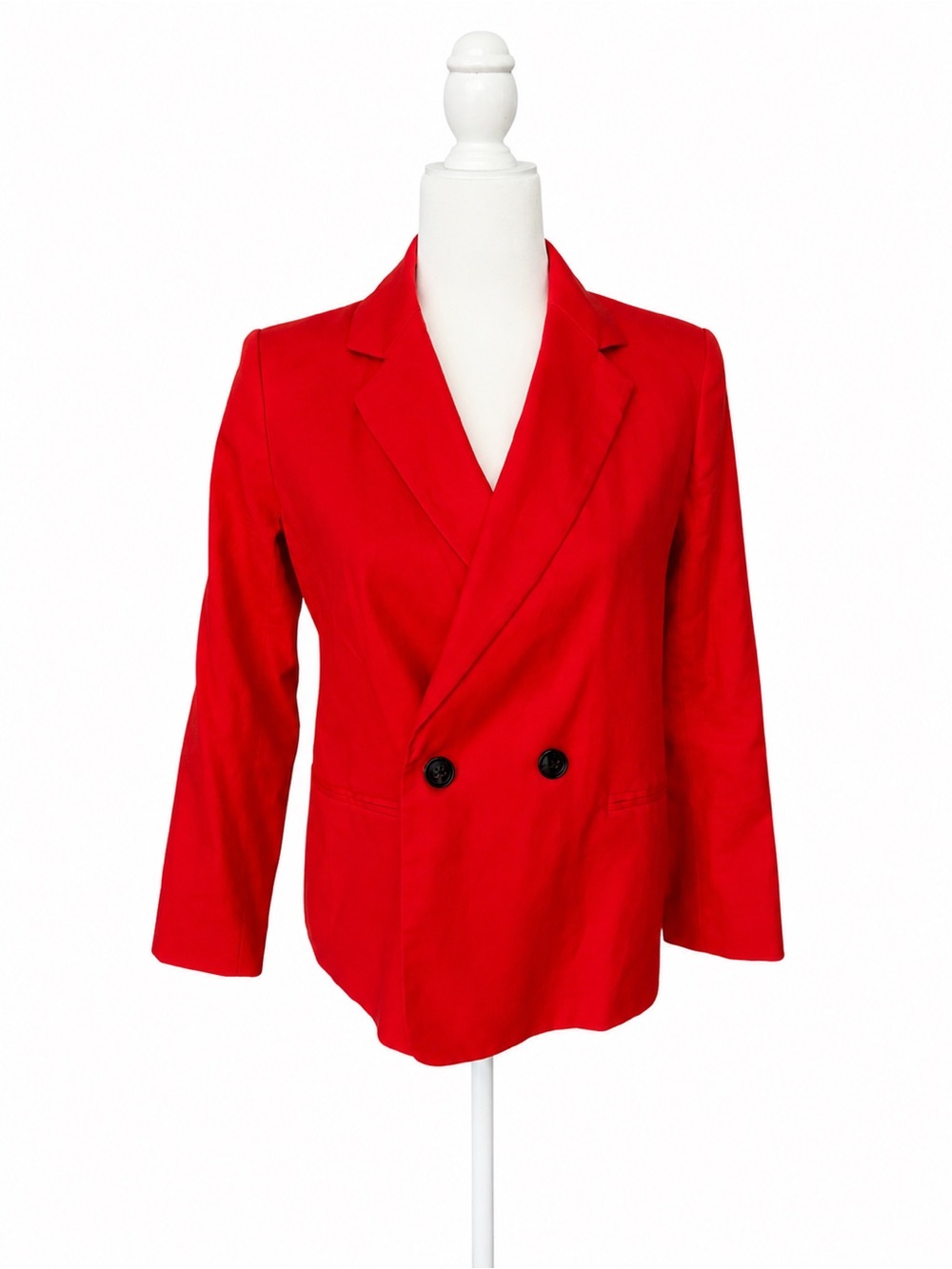Banana Republic Factory Orange Red Double-Breasted Blazer Jacket